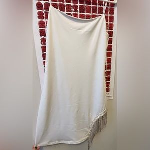 12th Tribe - Madelyn White Crystal Mini Dress - M